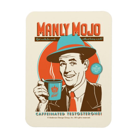 Manly Mojo Coffee Magneet (Verticaal)
