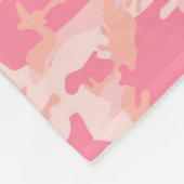Manly Pink Camo Fleece Deken (Hoek)