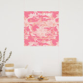 Manly Pink Camo Poster (Keuken)