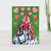 Manly Romantic Rooster Birthday Kaart (Voorkant)