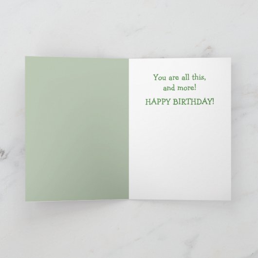 Manly Sheep Birthday Card Kaart (Binnen)