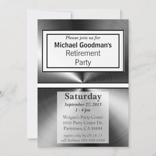 Manly Shiny Metallic Metal Kaart (Voorkant)