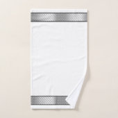 Manly zilver Metallic op witte handdoek set (Handdoek)