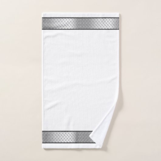 Manly zilver Metallic op witte handdoek set (Handdoek)