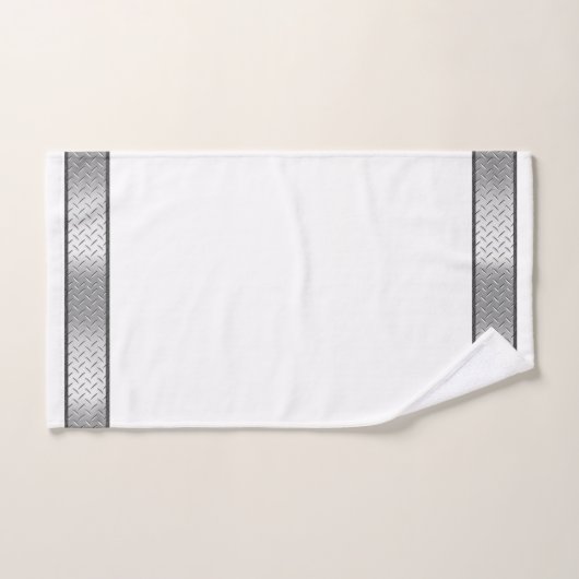 Manly zilver Metallic op witte handdoek set (Handdoek)