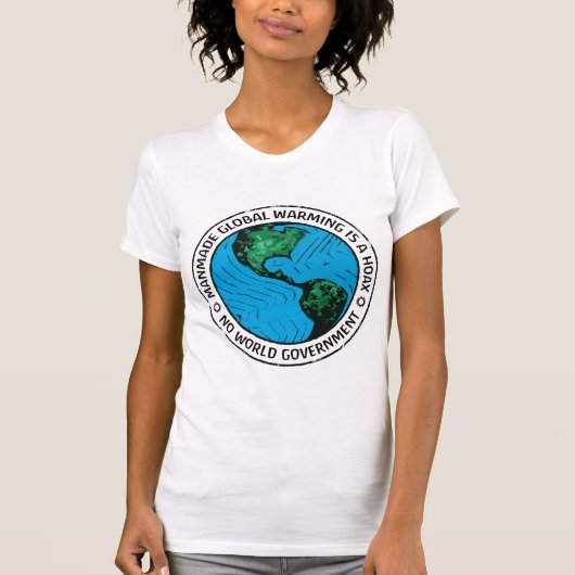 Manmade Global Warming is een hoax T-shirt (Voorkant)