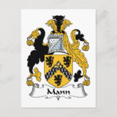 Mann Family Crest Briefkaart (Voorkant)