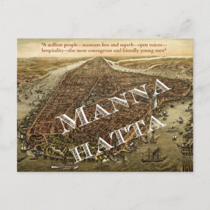 Mannahatta — Whitman's Manhattan briefkaart