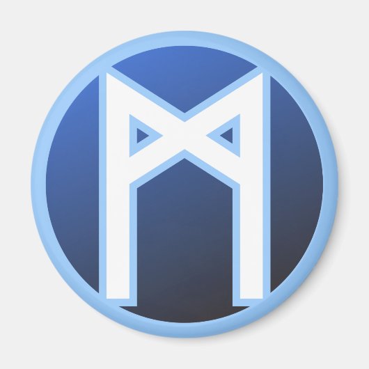 Mannaz Man Rune Magneet (Voorkant)