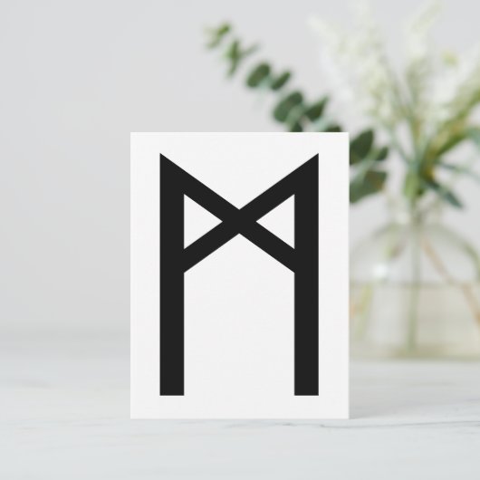 MANNAZ RUNE BRIEFKAART (Staand voorkant)