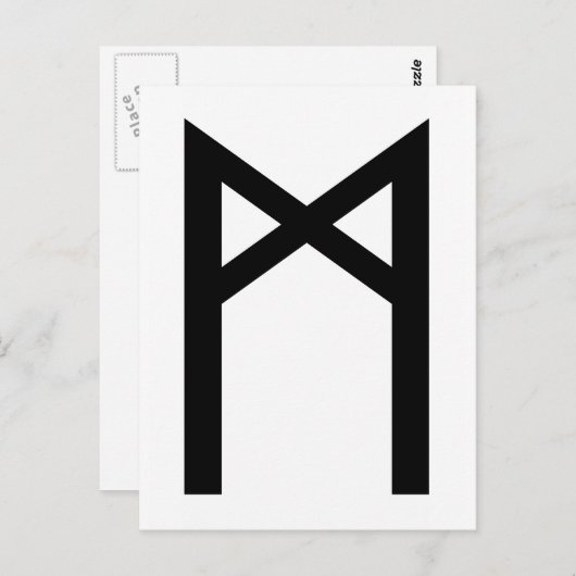 MANNAZ RUNE BRIEFKAART (Voorkant / Achterkant)