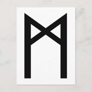 MANNAZ RUNE BRIEFKAART