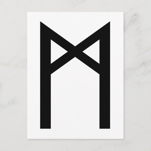 MANNAZ RUNE BRIEFKAART (Voorkant)