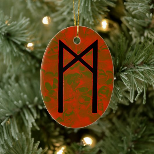 Mannaz Rune Yule Ornament - De mensheid! (Boom)