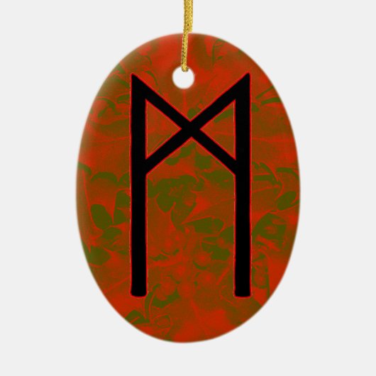 Mannaz Rune Yule Ornament - De mensheid! (Voorkant)