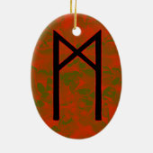 Mannaz Rune Yule Ornament - De mensheid! (Achterkant)