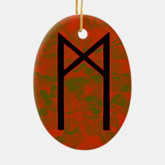 Mannaz Rune Yule Ornament - De mensheid! (Achterkant)