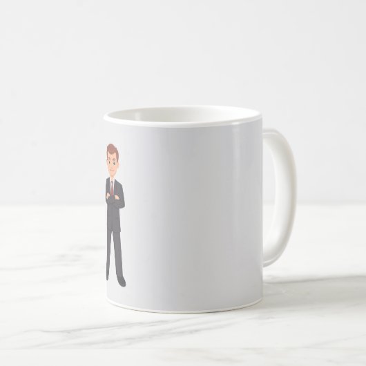 MANNEKE COLLEGA BOSS Cartooneske Tekening Cadeau I Koffiemok (Voorkant rechts)