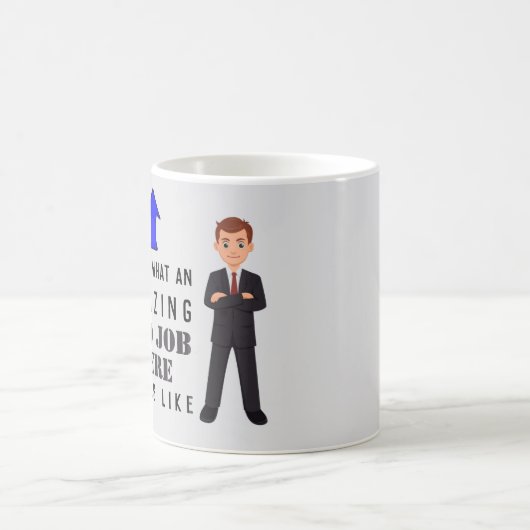 MANNEKE COLLEGA BOSS Cartooneske Tekening Cadeau I Koffiemok (Center)