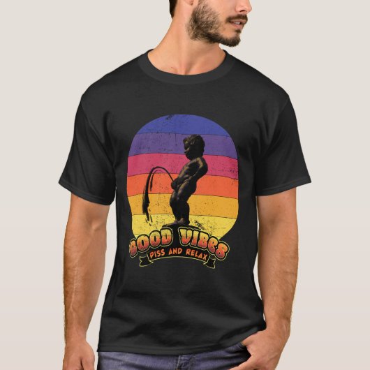 Manneken Pis - goede vibes T-shirt (Voorkant)