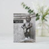 Manneken Pis in Brussel België Briefkaart (Staand voorkant)