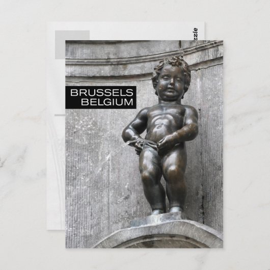Manneken Pis in Brussel België Briefkaart (Voorkant / Achterkant)