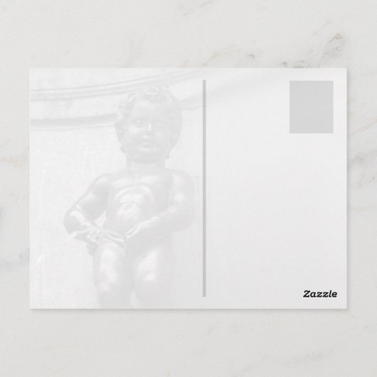 Manneken Pis in Brussel België Briefkaart (Achterkant)