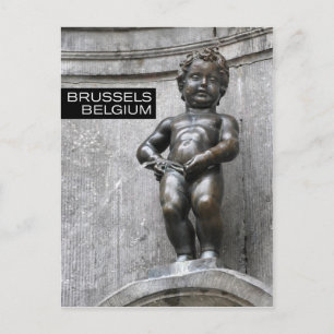 Manneken Pis in Brussel België Briefkaart