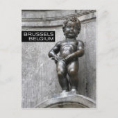 Manneken Pis in Brussel België Briefkaart (Voorkant)