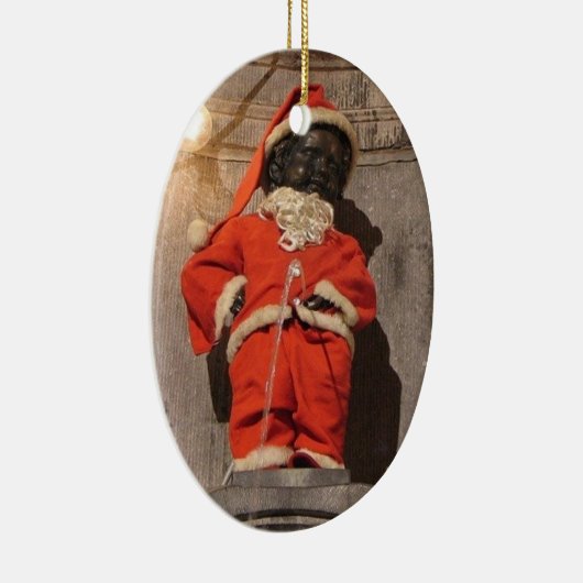 Mannekin Pis Christmastime Keramisch Ornament (Rechts)