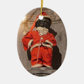Mannekin Pis Christmastime Keramisch Ornament