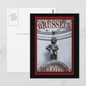 Mannekin Pis in Brussel Briefkaart (Voorkant / Achterkant)
