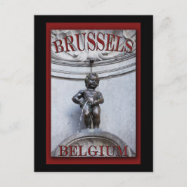 Mannekin Pis in Brussel Briefkaart