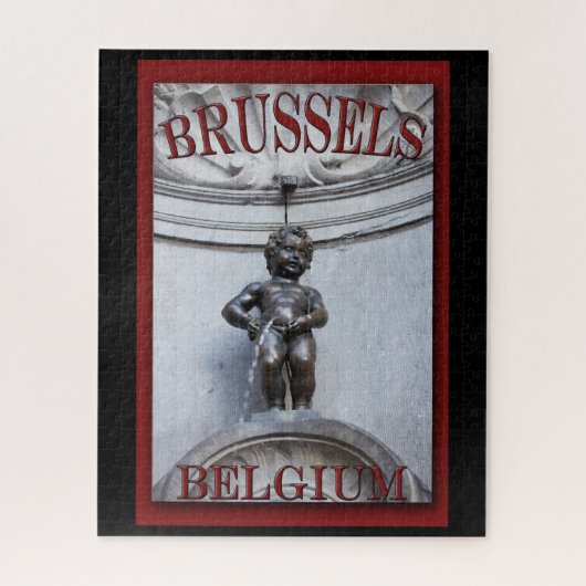 Mannekin Pis in Brussel Legpuzzel (Verticaal)