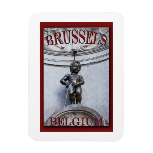 Mannekin Pis in Brussel Magneet (Verticaal)