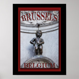 Mannekin Pis in Brussel Poster
