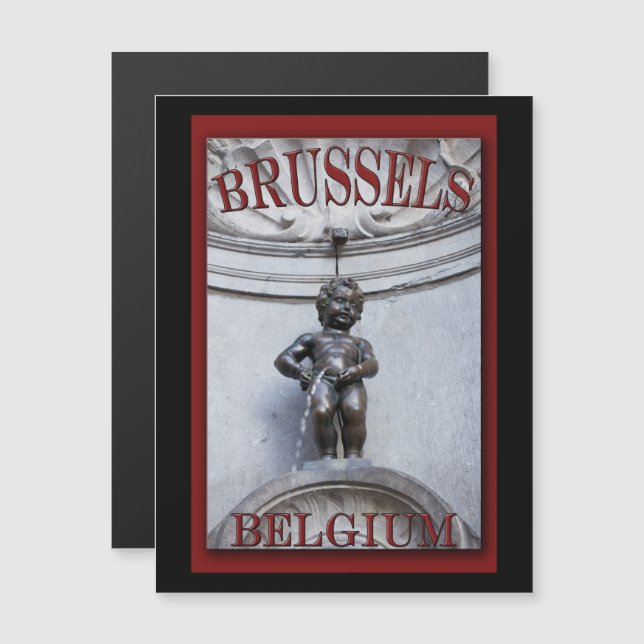 Mannekin Pis in Brussels (Voorkant / Achterkant)