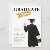 Mannelijk 2025 Uitnodiging voor afstudeerfeest (Voorkant)