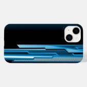 Mannelijk Abstract Hemelblauw Zwart Design Case-Mate iPhone Case (Achterkant (horizontaal))