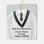 Mannelijk Afstudeerder Geit Ornament en zwart (Links)