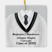 Mannelijk Afstudeerder Geit Ornament en zwart (Voorkant)