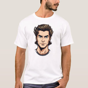 Mannelijk Anime Man Portret T-Shirt Grafisch