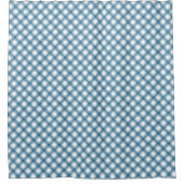 Mannelijk badgordijn blauw ruit cadeau idee douchegordijn (Voorkant)