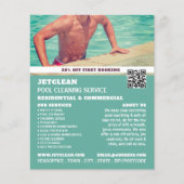 Mannelijk Bather Portrait, Schoonmaken van zwembad Flyer (Voorkant)