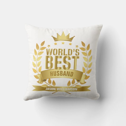 Mannelijk Beste Echtgenoot Ter Wereld Kussen (Achterkant)