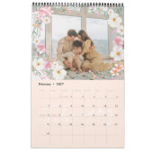 Mannelijk Bloemstuk Aangepaste Foto Familie Kalender (Feb 2027)
