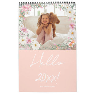Mannelijk Bloemstuk Aangepaste Foto Familie Kalender