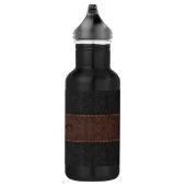 Mannelijk Bruin & Zwart  leertextuur Waterfles (Rechts)