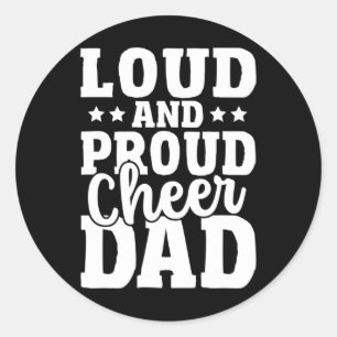Mannelijk Cheer Vader Cheerleading Meisje Luid En Ronde Sticker