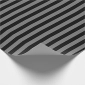Mannelijk Chique Zwart Donker Grijs Ombre Strepen Cadeaupapier (Hoek)